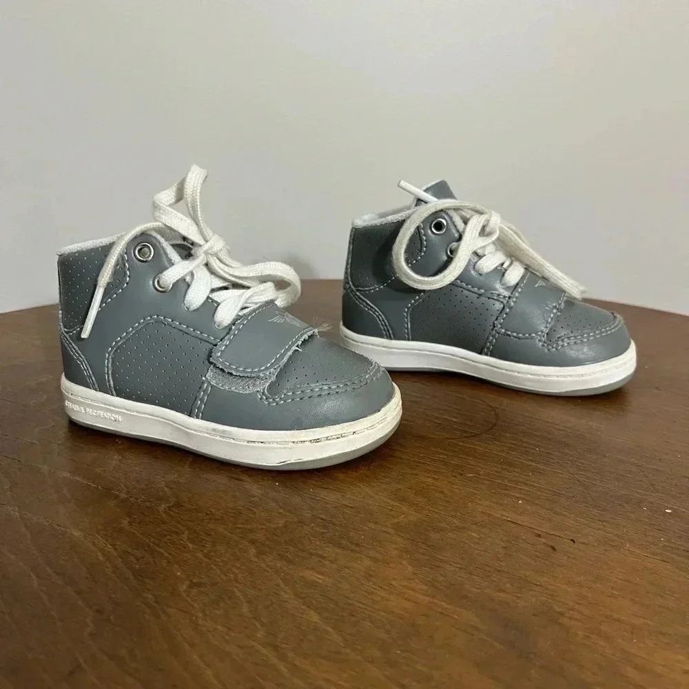 Kids creative‎ recreation gray high top sneakers size toddler 5